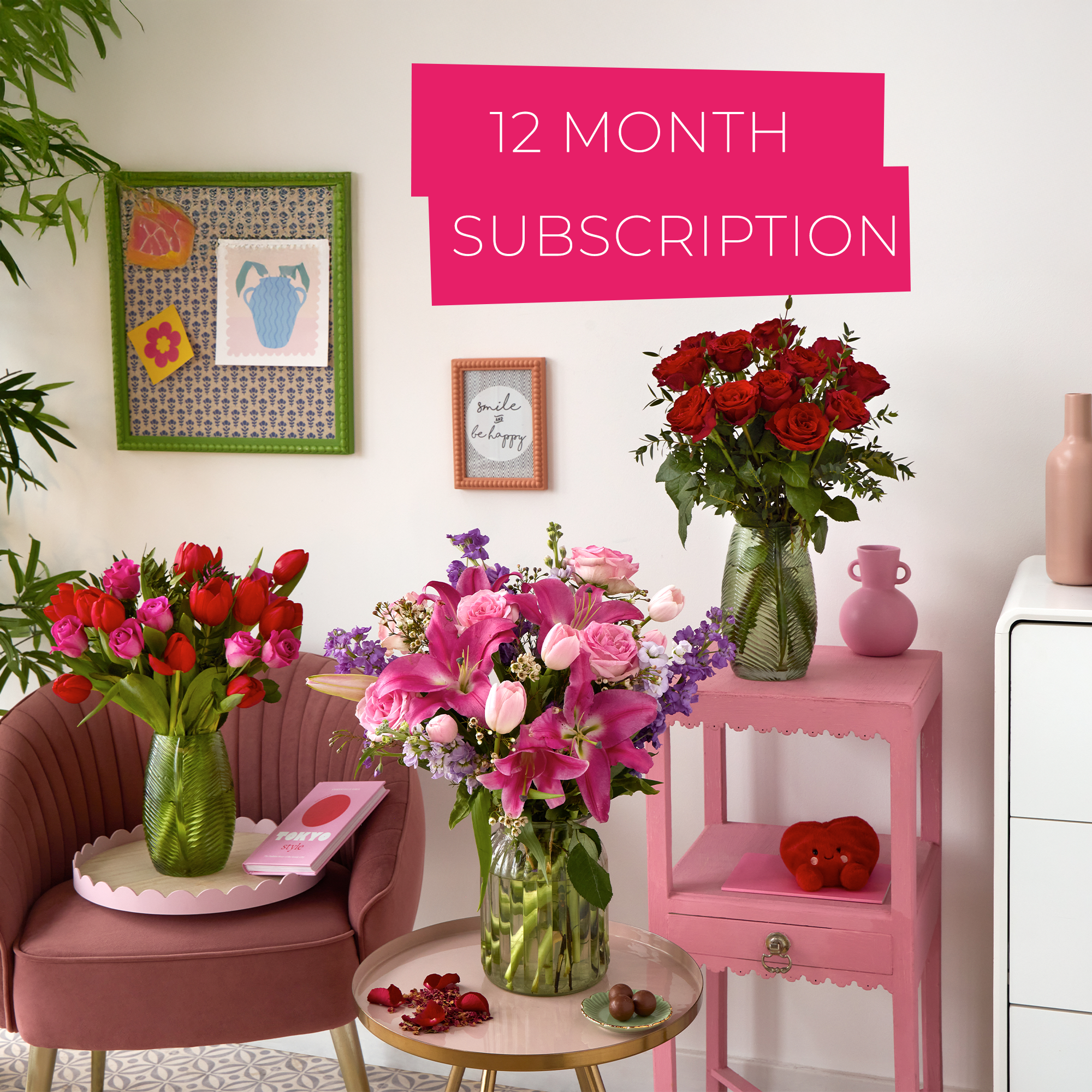 Valentine's 12 Month Flower Subscription image