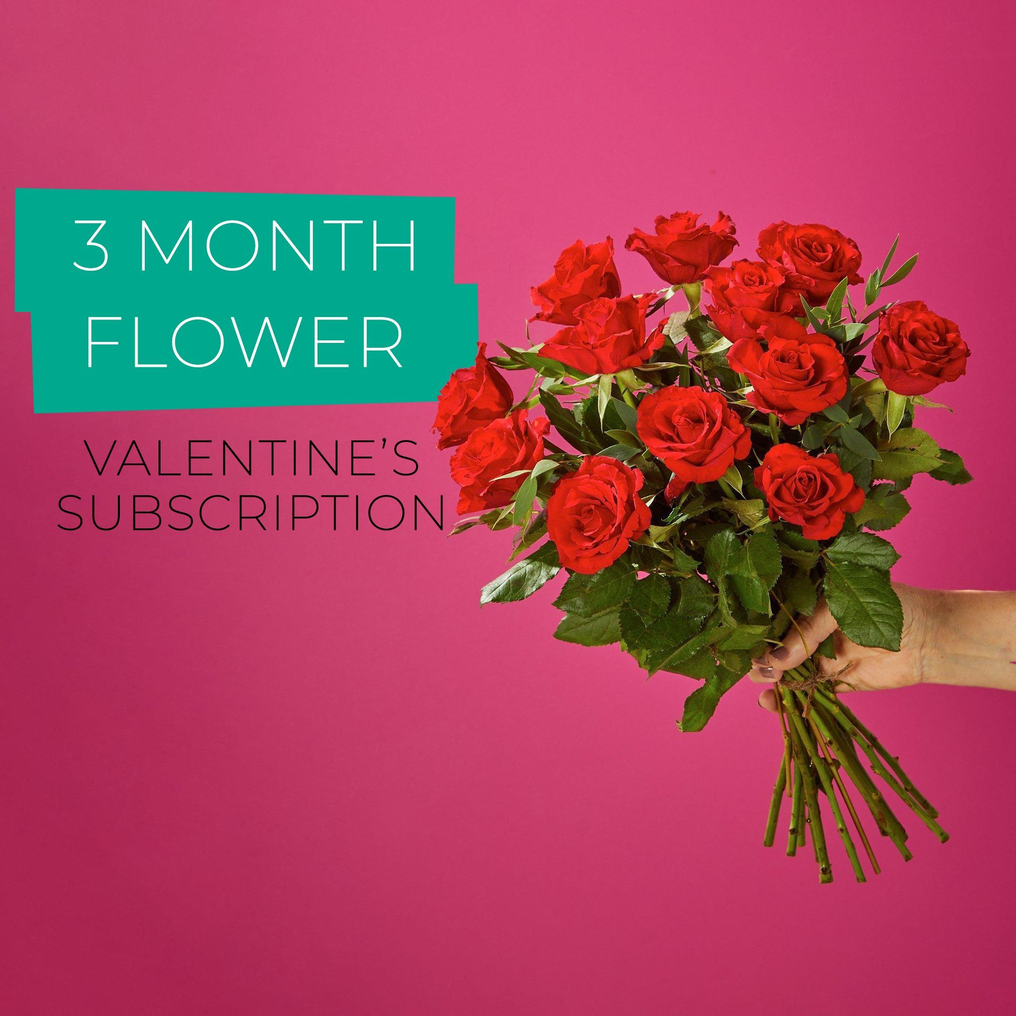 Valentine's 3 Month Flower Subscription image