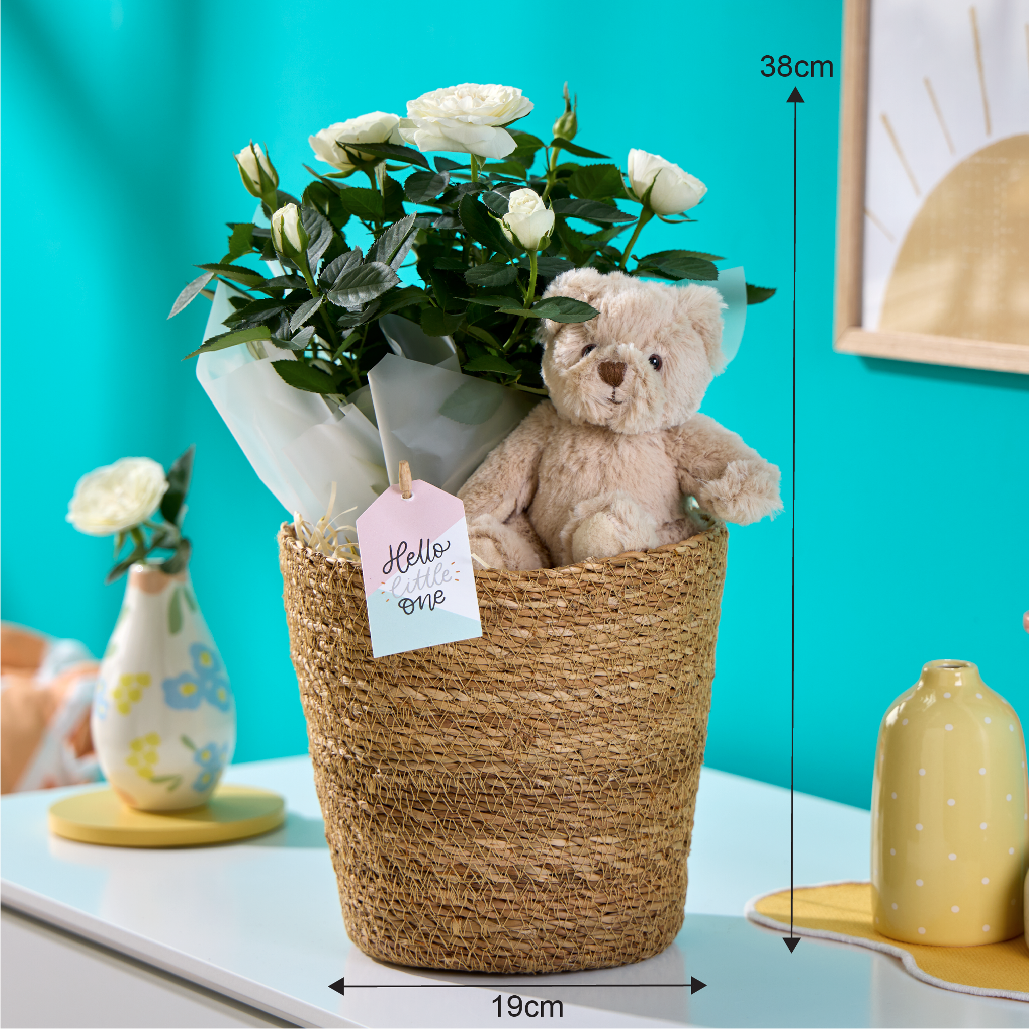 Flower and teddy bear discount