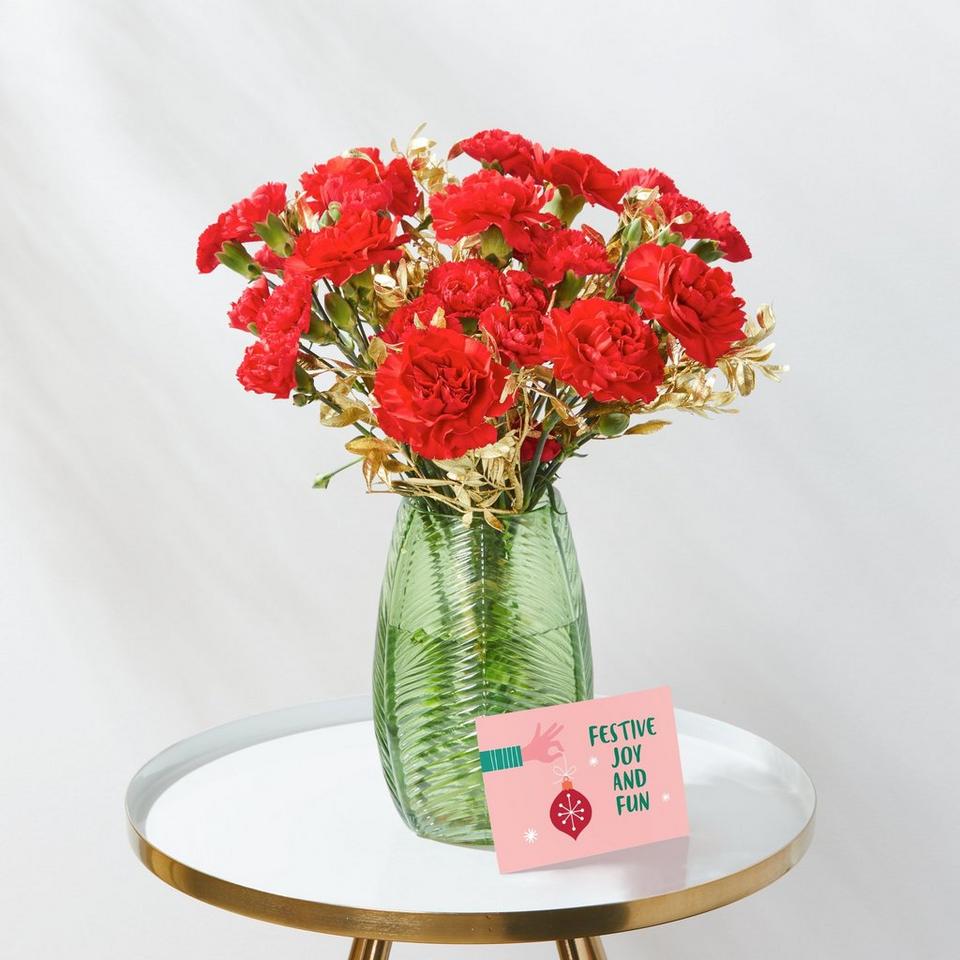 Festive Carnations Letterbox