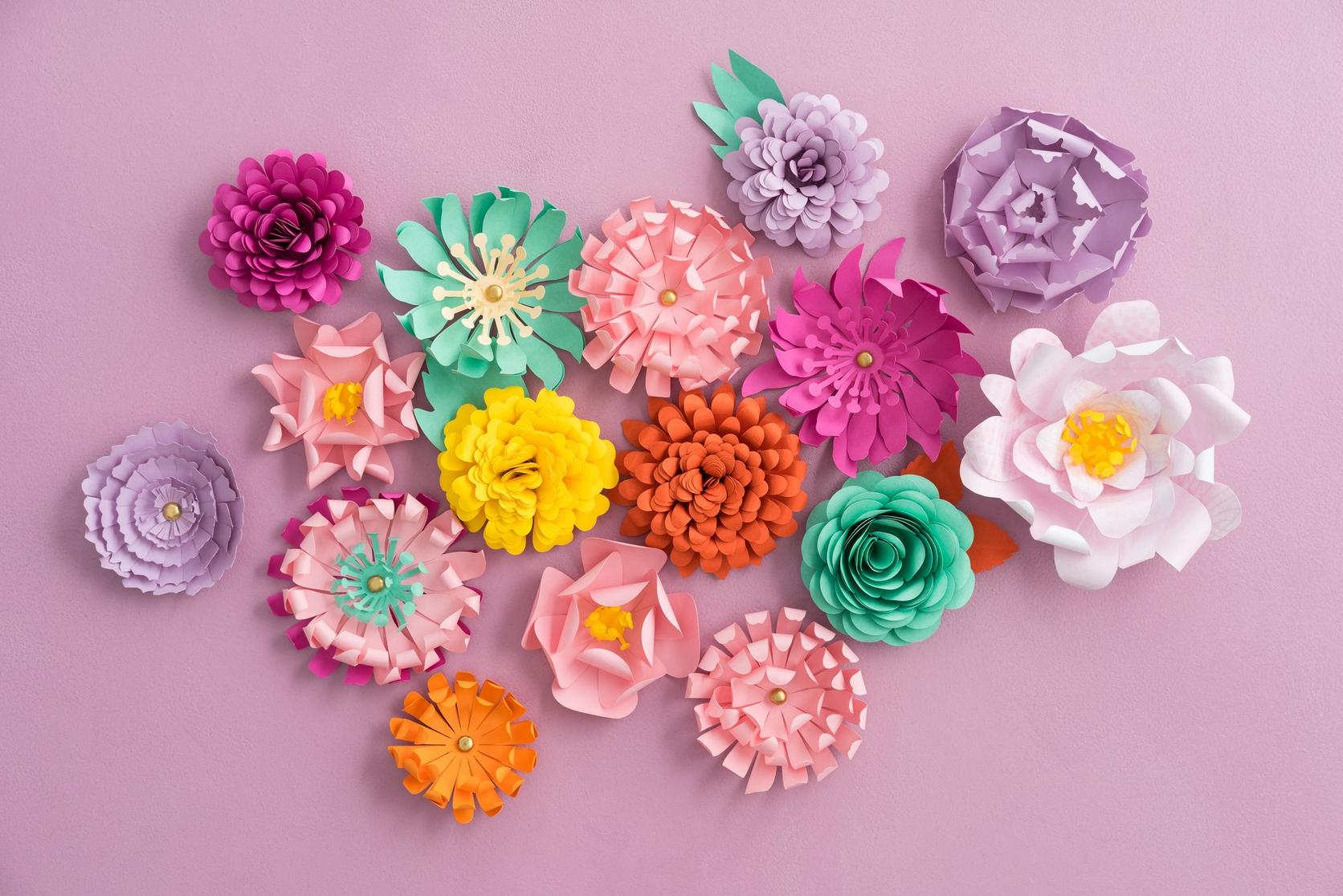 3D Paper Flowers Decorations for Wall, Unique Paper Flower Decor